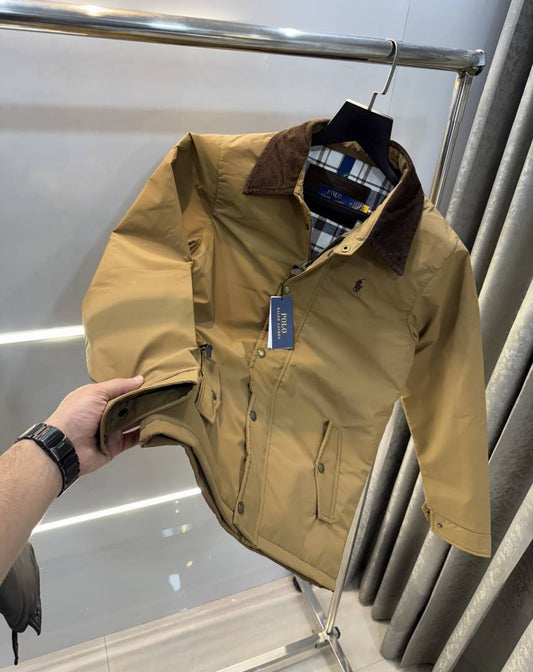 Ralp h Laure n Khakhi Imported Classic Bomber Jacket