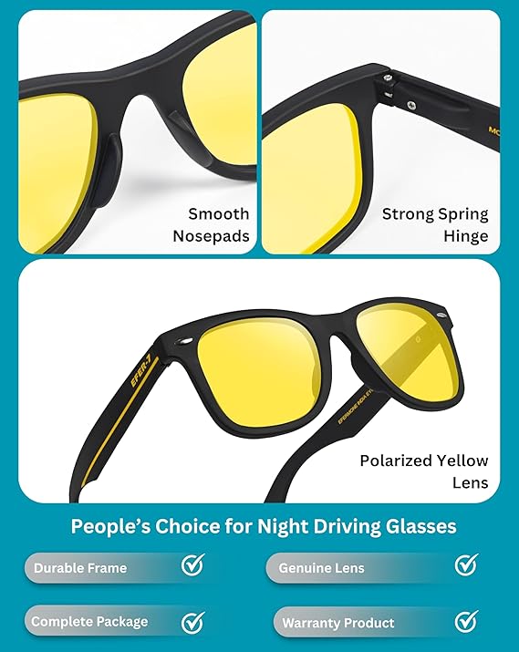 Cubics Square Yellow Polarized Sunglasses