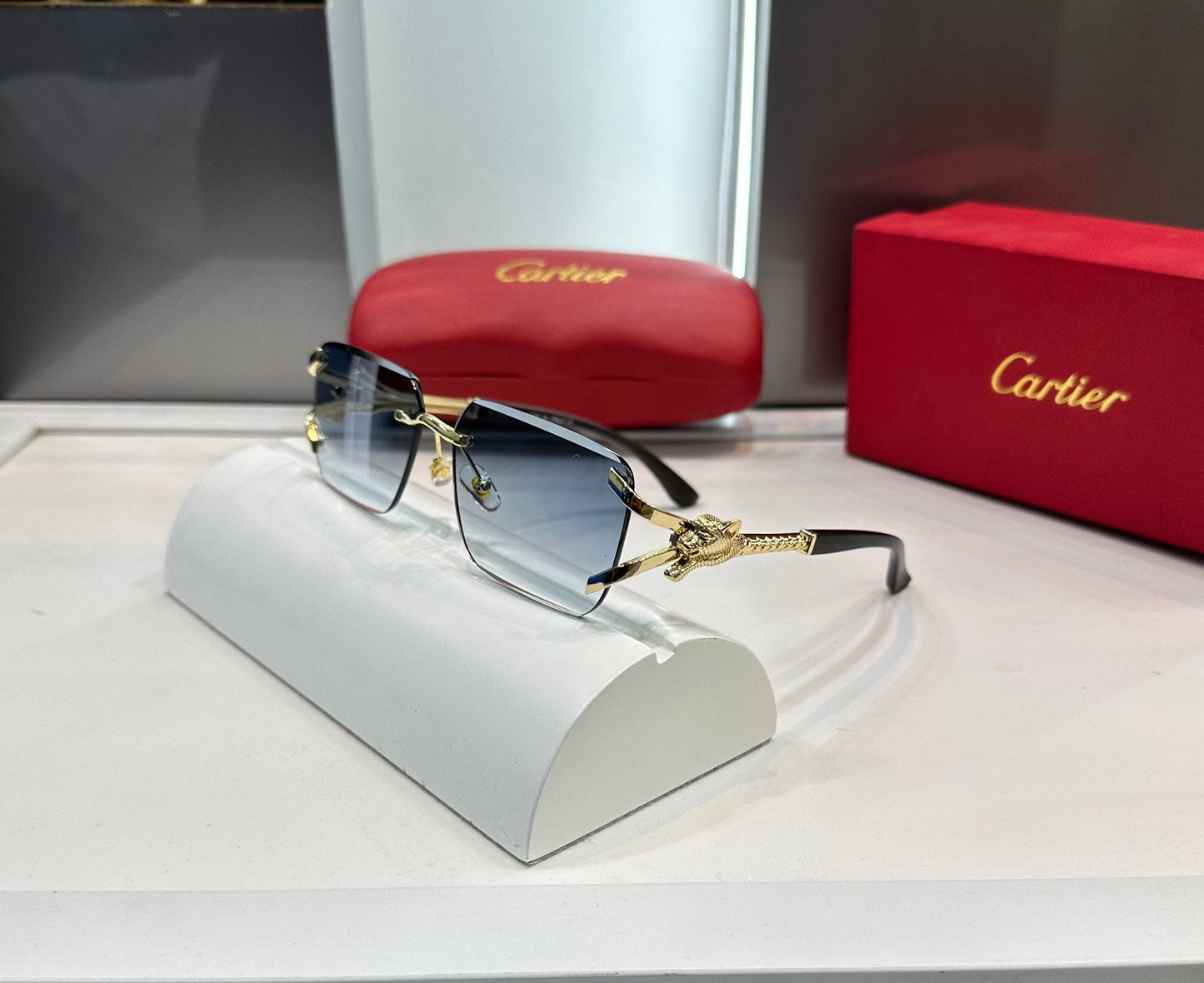 Cartie r 033 Gold Blue Ultimate Luxury Shade With Original Packaging